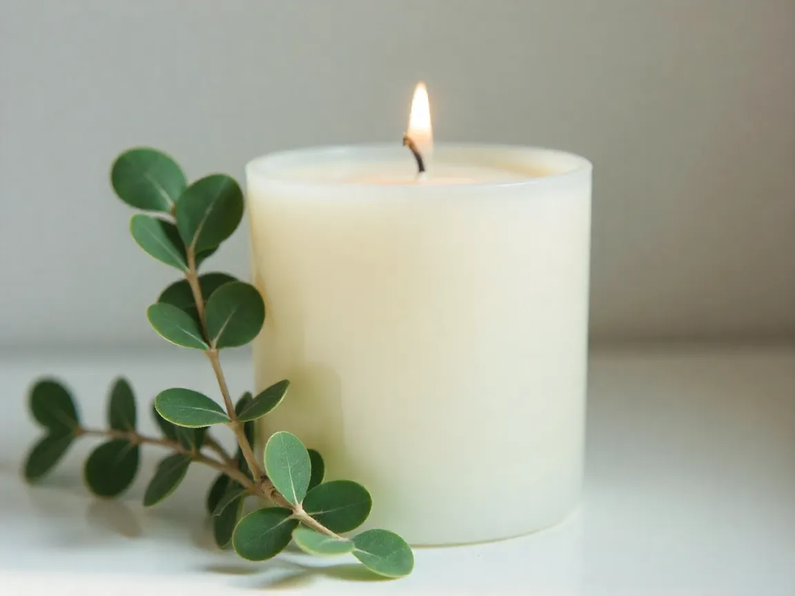 Vela aromática de eucalipto