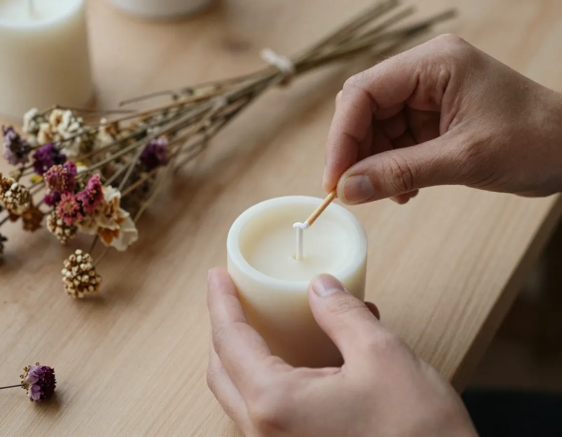 Proceso de elaboración artesanal de velas